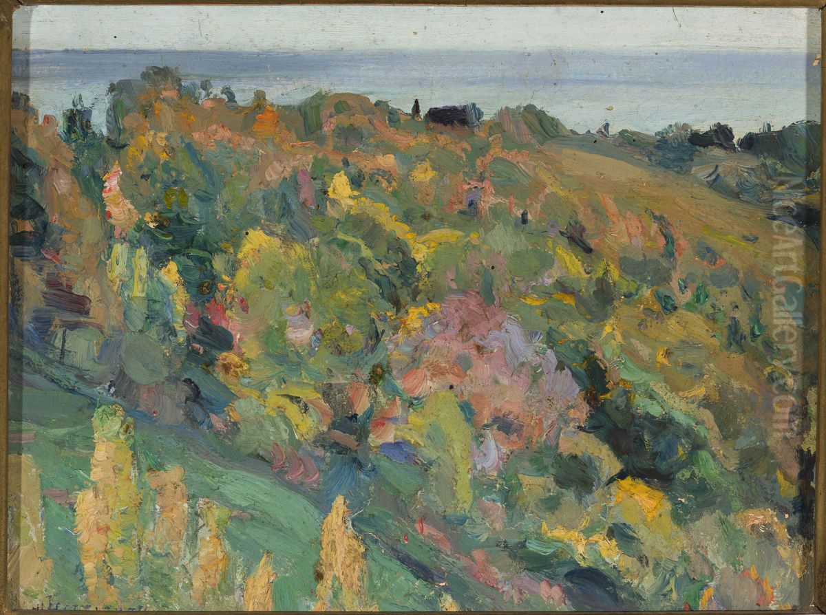 Landscape study Oil Painting by Mikhail Nesterov