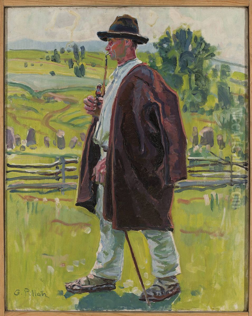 Study of a Highlander Oil Painting by Gustaw Pillati