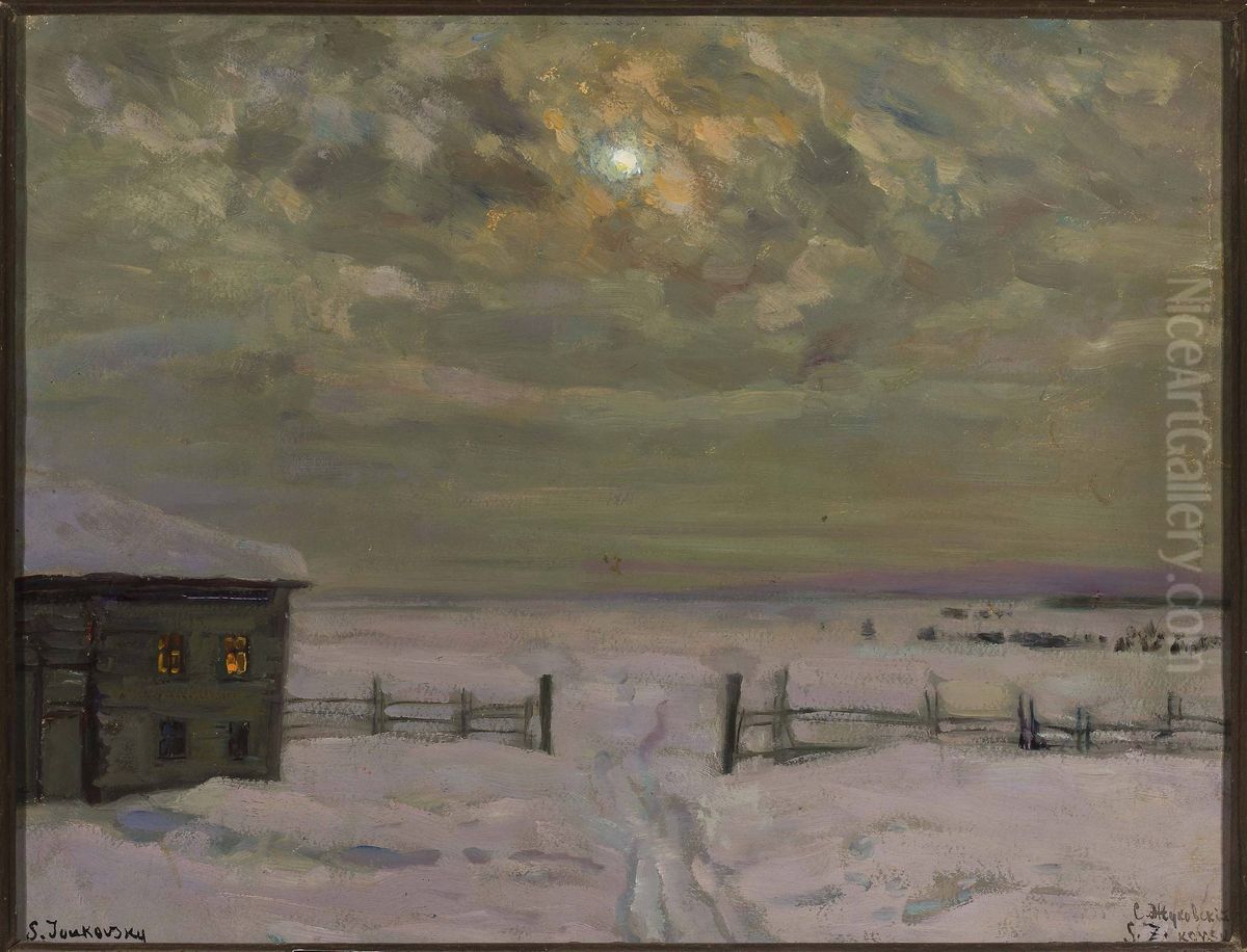 <<Udalennyj russkij sever - Vatka>> Oil Painting by Stanislaw Zukowski