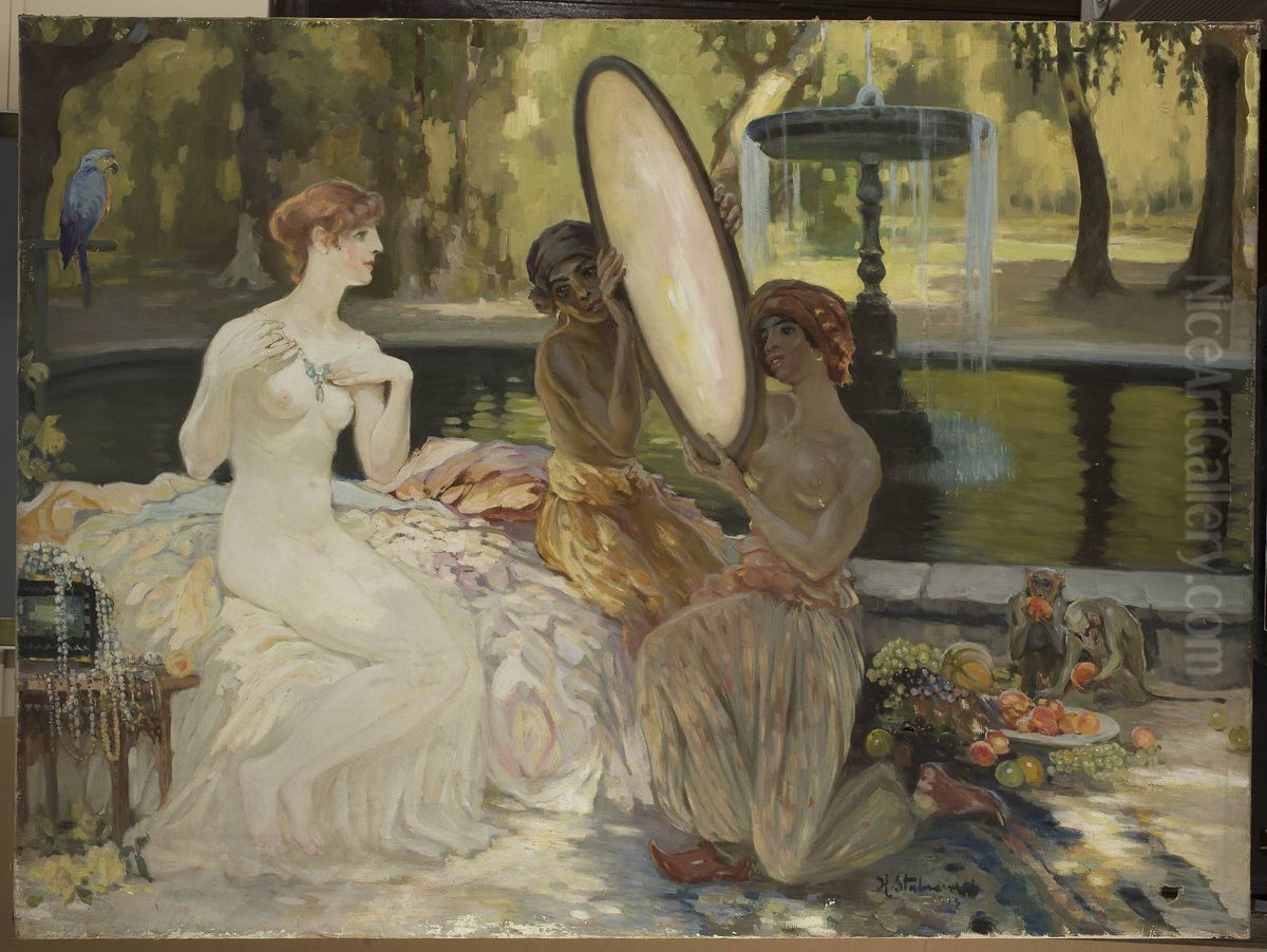 Klejnoty z bajki Oil Painting by Kazimierz Stabrowski