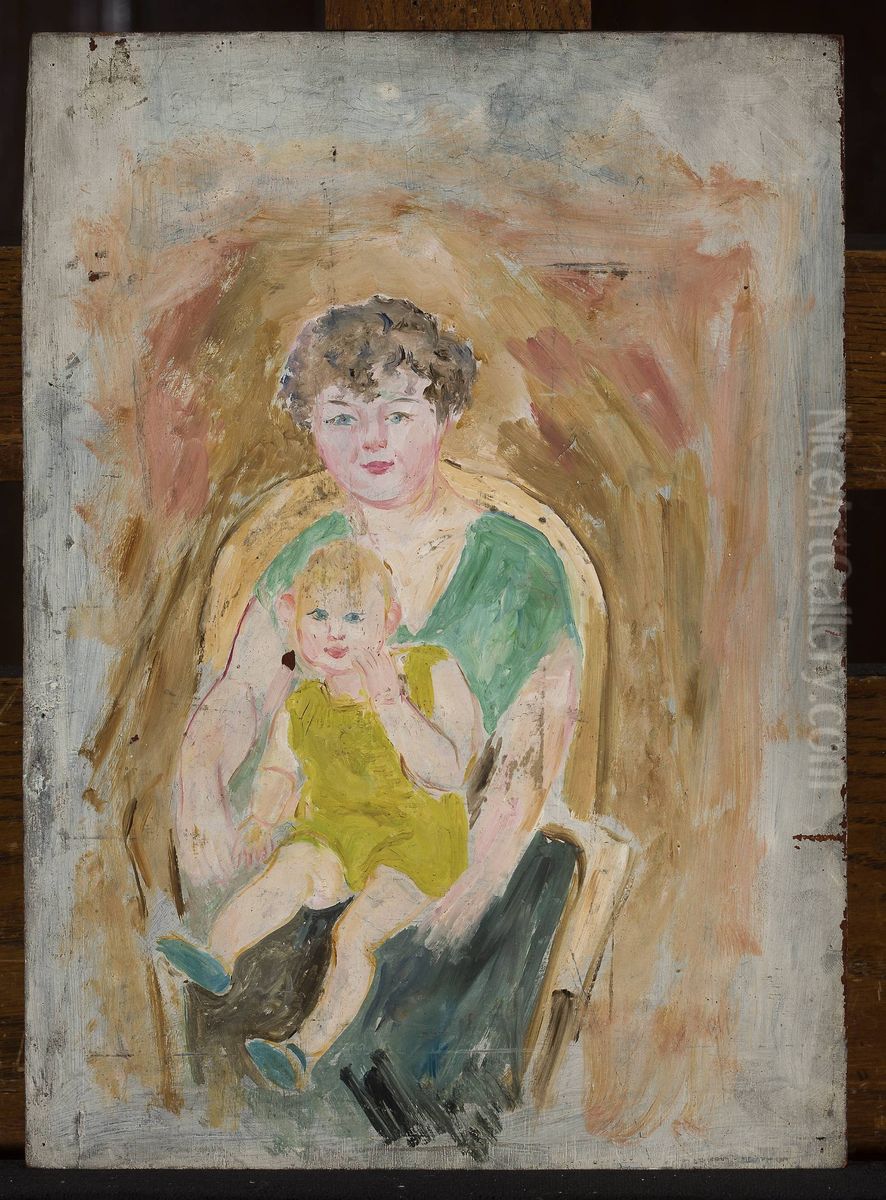 Mother and child Oil Painting by Tadeusz Makowski