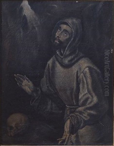 San Francisco de Asis Oil Painting by El Greco