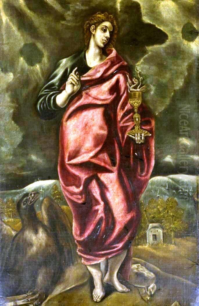 San Juan Evangelista Oil Painting by El Greco