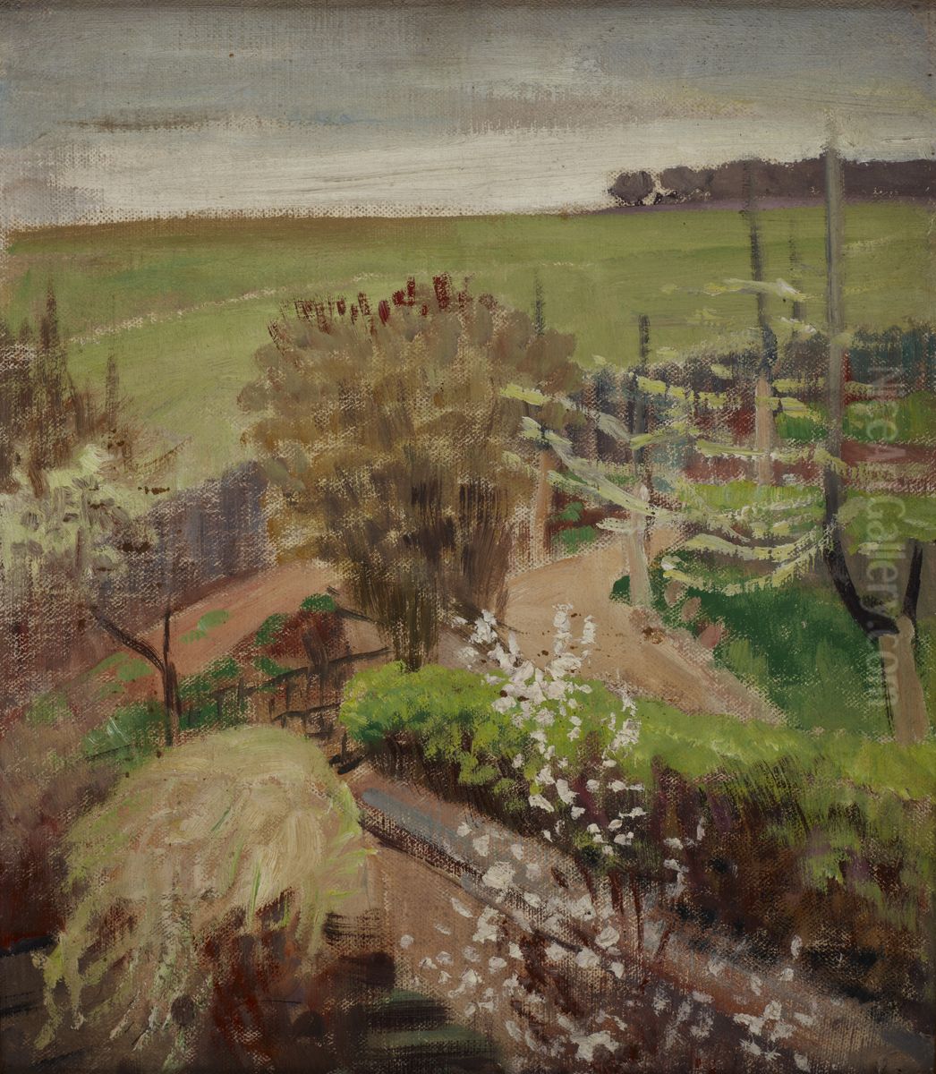 Spring Landscape from the Countryside Oil Painting by Jacek Malczewski