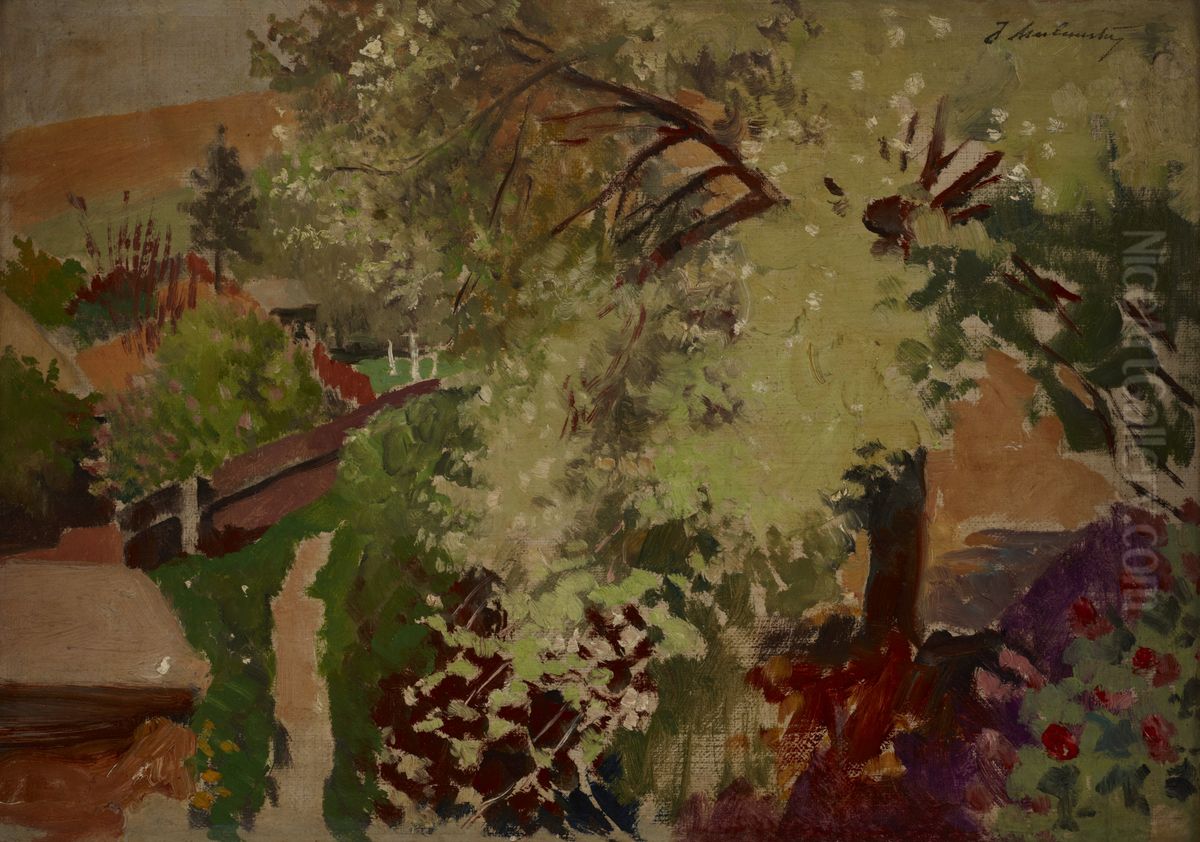 Summer Landscape Oil Painting by Jacek Malczewski