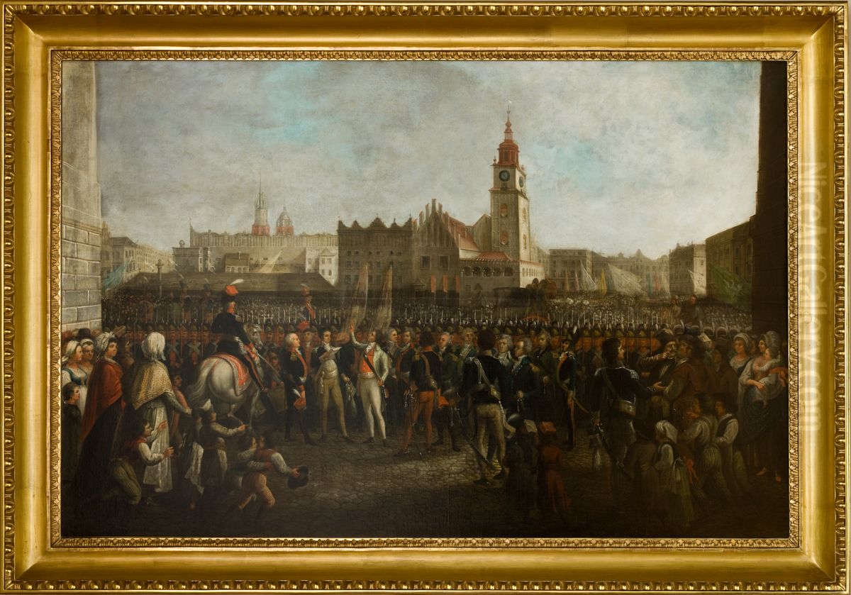 Kosciuszko's Oath Oil Painting by Michal Stachowicz