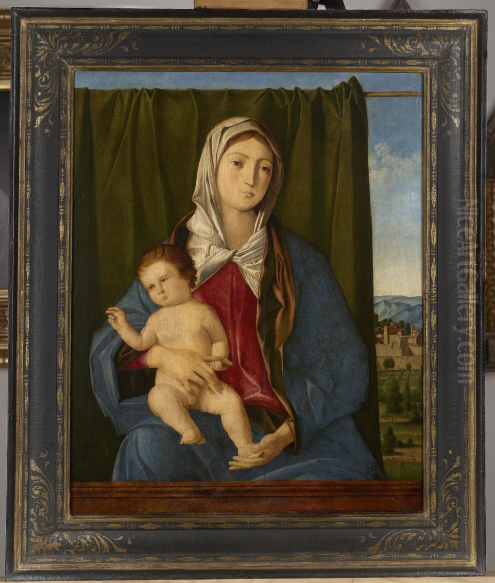 Madonna and Child Giving a Blessing Oil Painting by Giovanni Bellini