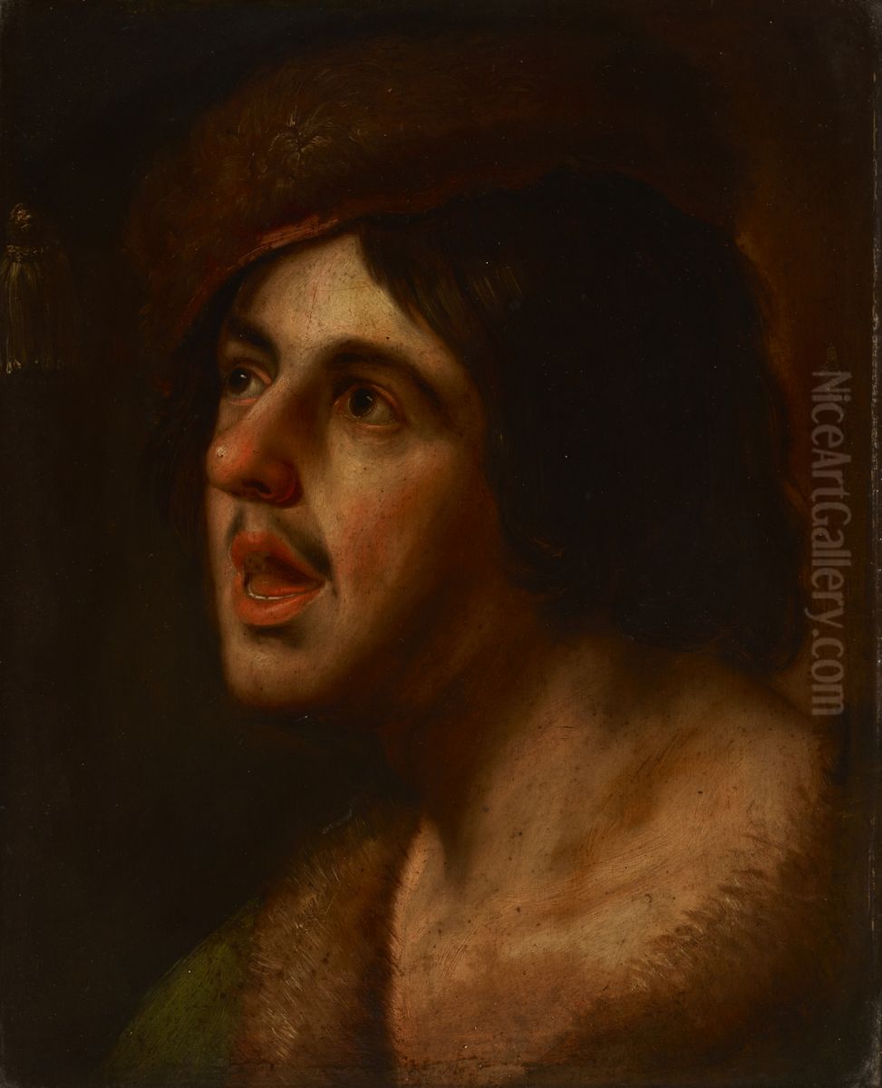 Bust of a Young Man Oil Painting by unknown