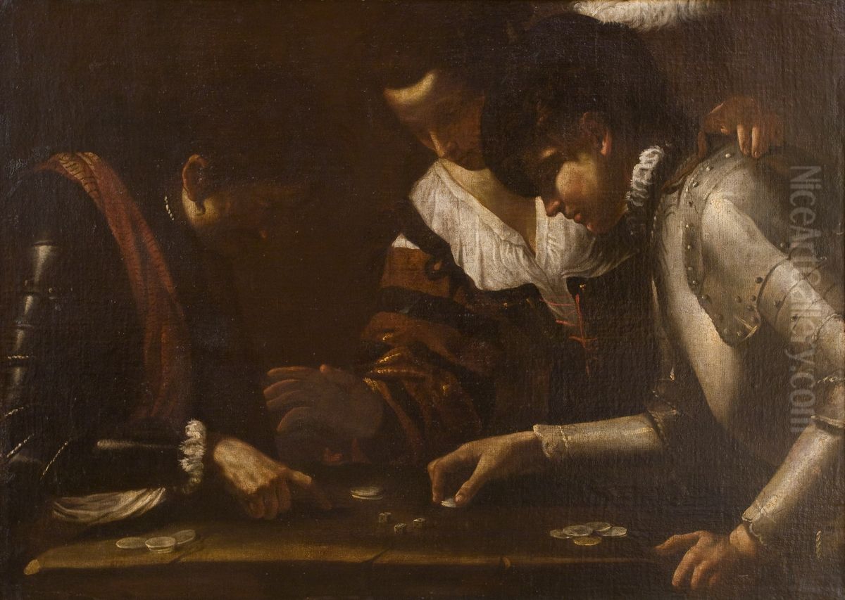 Dice Players Oil Painting by Mattia Preti