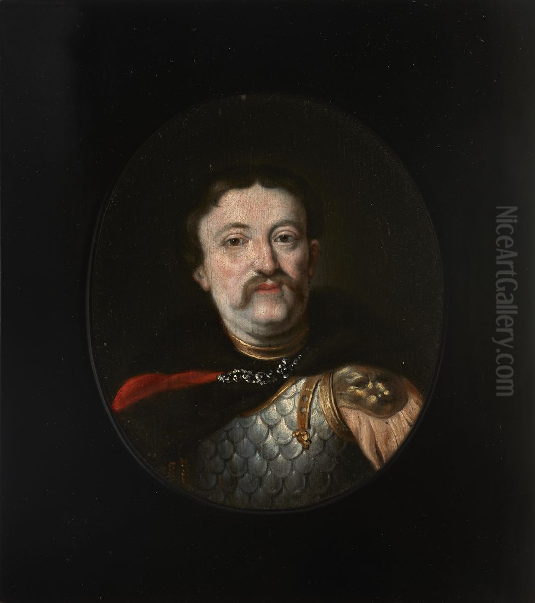 Portret Jana III Sobieskiego (1629-1696), krola Polski Oil Painting by Daniel Schultz