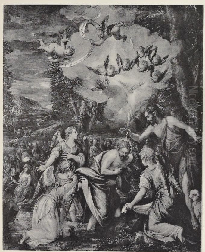 Baptism of Christ Oil Painting by Paolo Veronese (Caliari)