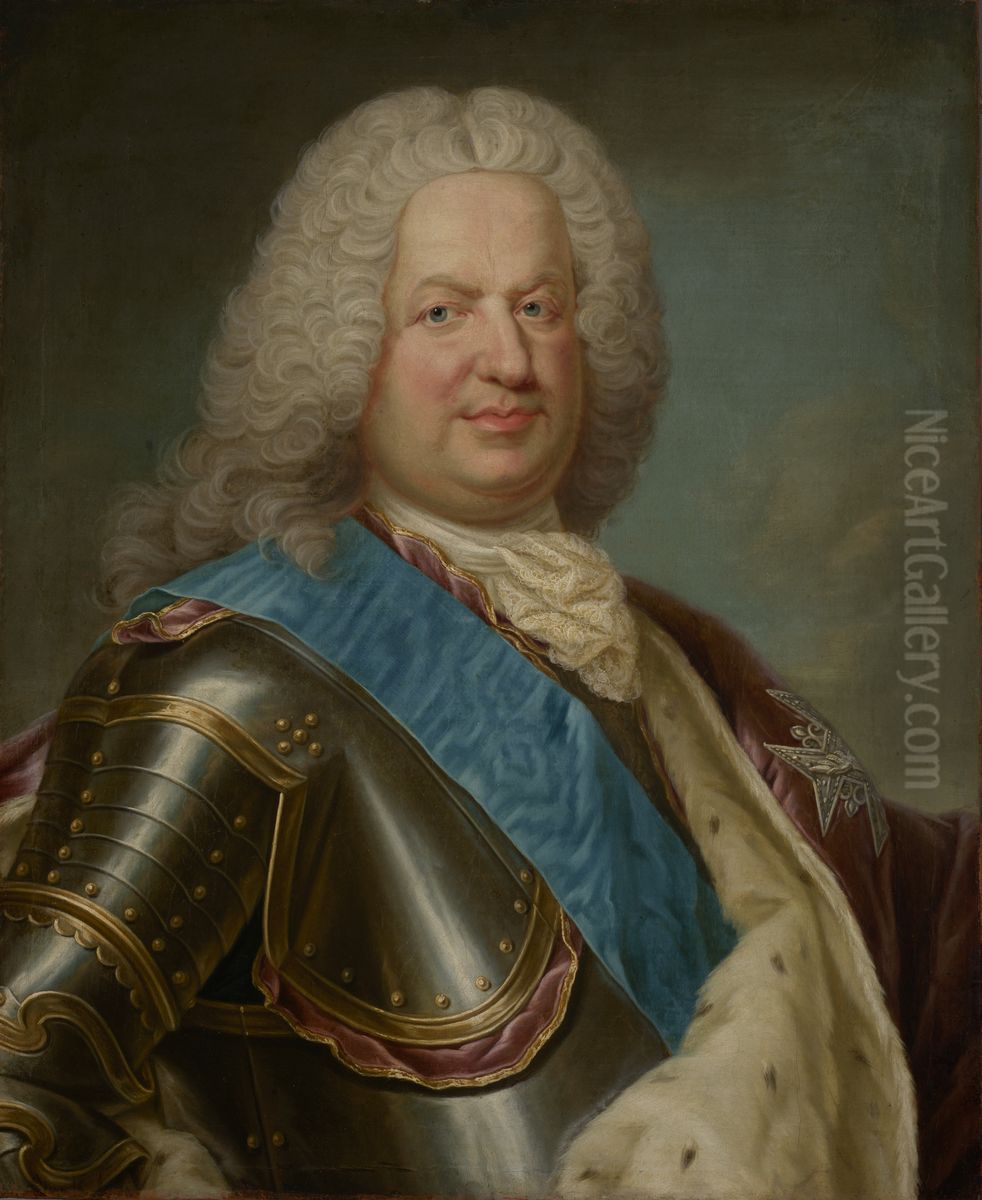 Portrait of Stanislaus Leszczynski (1677-1766)) Oil Painting by Jean Girardet