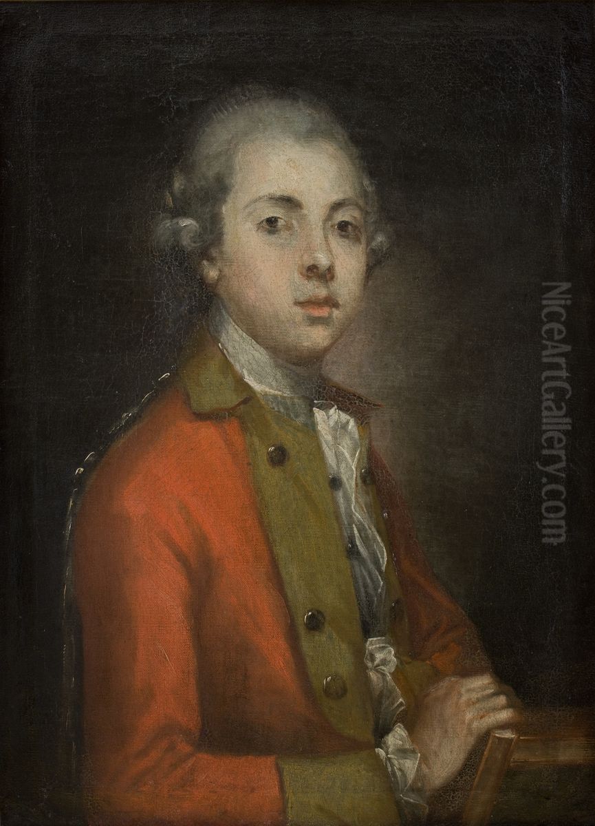 Portret Tomasza Kajetana Wegierskiego (1756-1787) Oil Painting by Augustyn Mirys