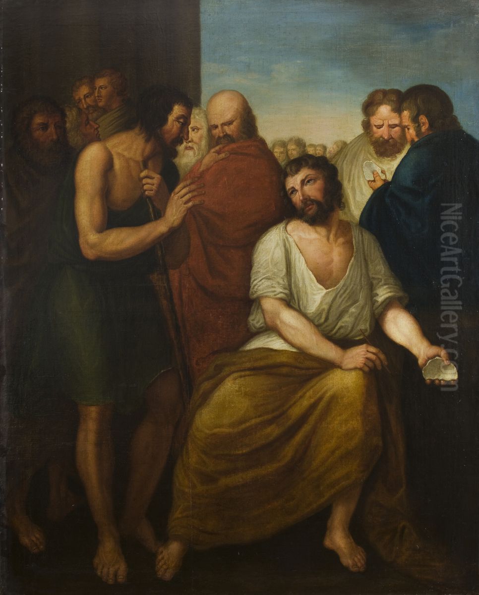 Ostracyzm nad Arystydesem Oil Painting by Franciszek Smuglewicz