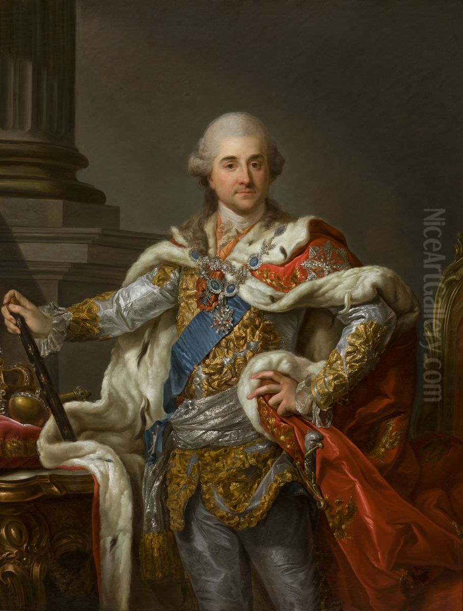Portret Stanislawa Augusta w stroju koronacyjnym Oil Painting by Marcello Bacciarelli