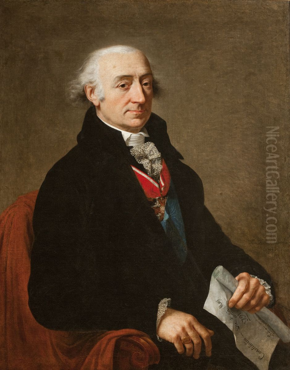 Portret Stanislawa Malachowskiego (1736 - 1809) Oil Painting by Francois-Xavier Fabre
