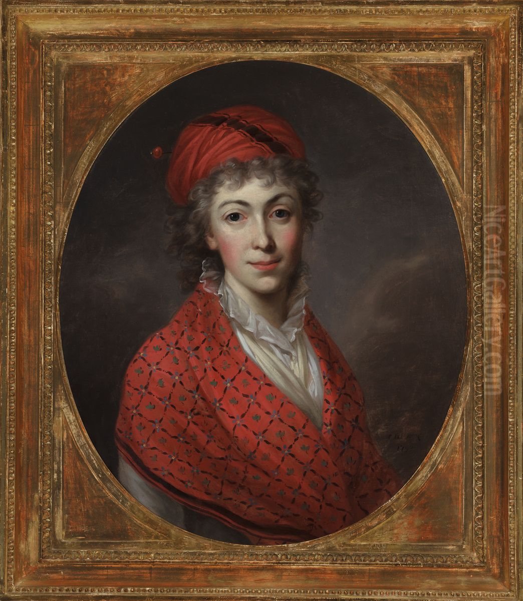 Portrait of Izabela nee von Flemming, Princess Czartoryska (1746-1835) Oil Painting by Kazimierz Wojniakowski