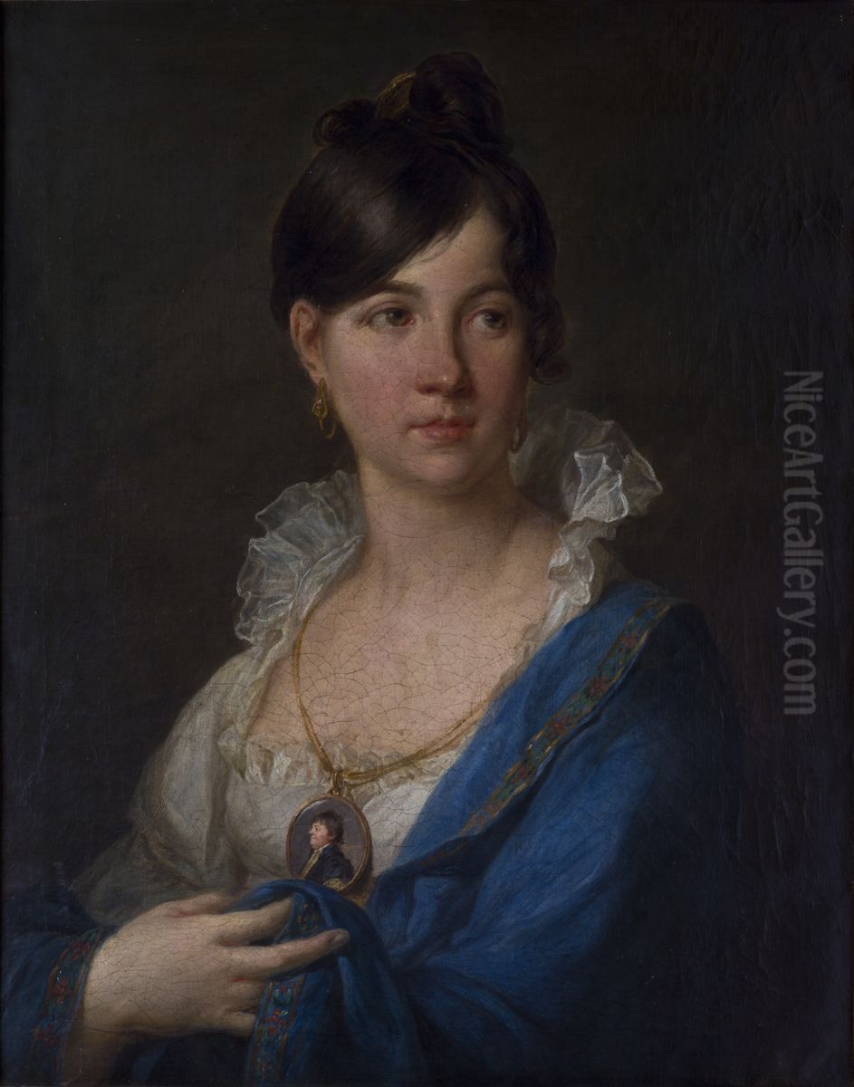Portrait of Maria Magnuszewska Oil Painting by Franciszek Ksawery Lampi