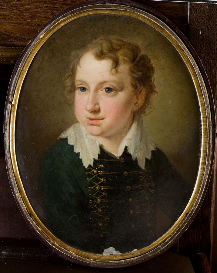 Portret Jozefa Ponityckiego Oil Painting by Jozef Peszka