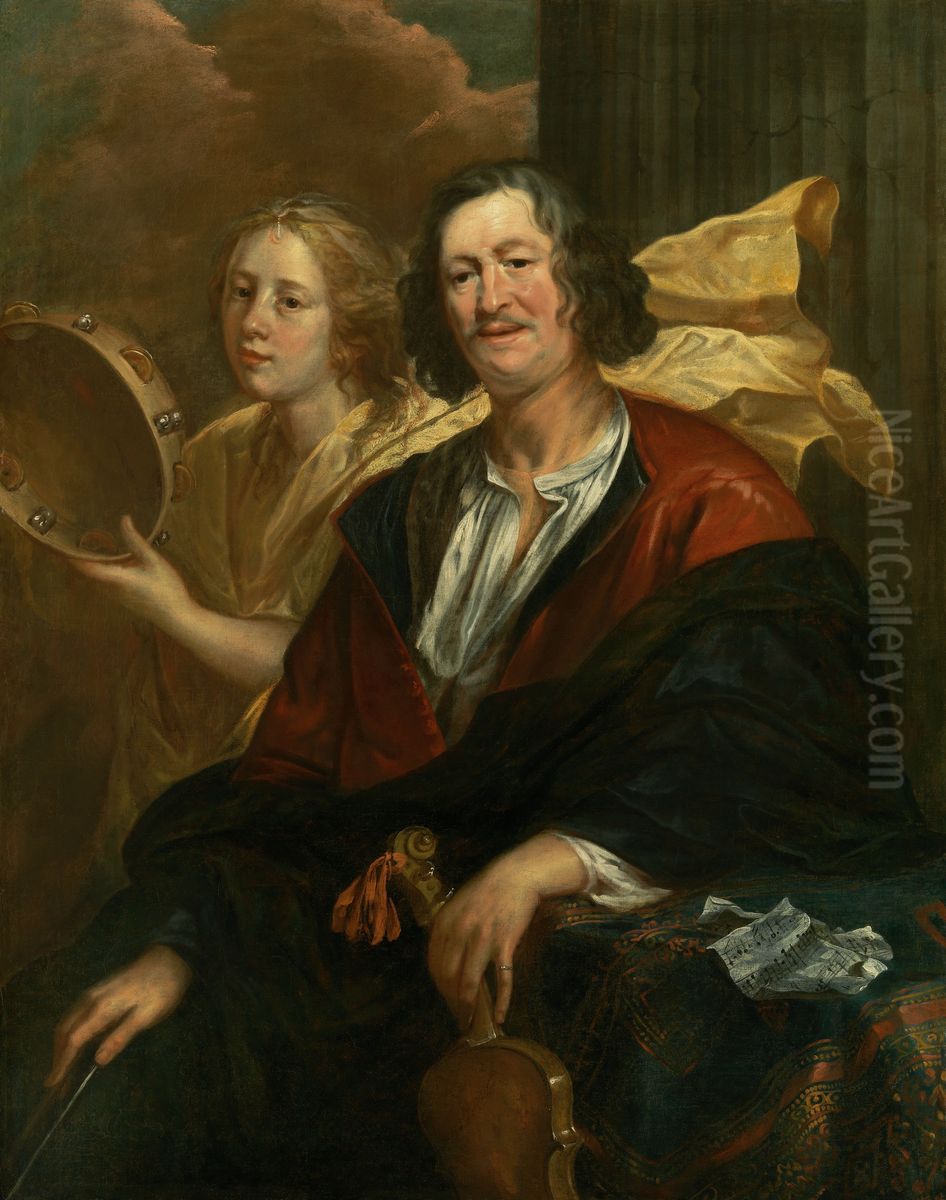 Portrait of a Musician with his Muse Oil Painting by Jacob Jordaens