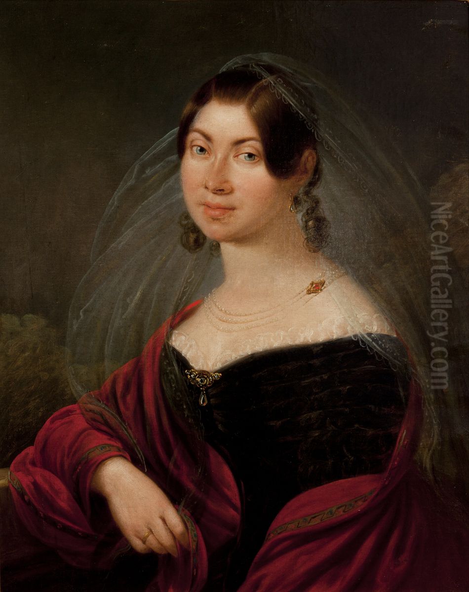 Portrait of Teresa Zebrawska nee Hanowicz Oil Painting by Franciszek Ksawery Lampi
