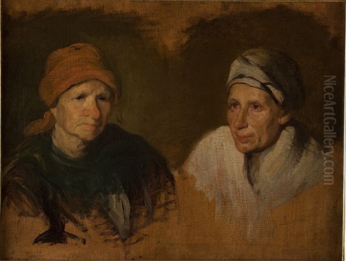 Peasant Women Oil Painting by Piotr Michalowski