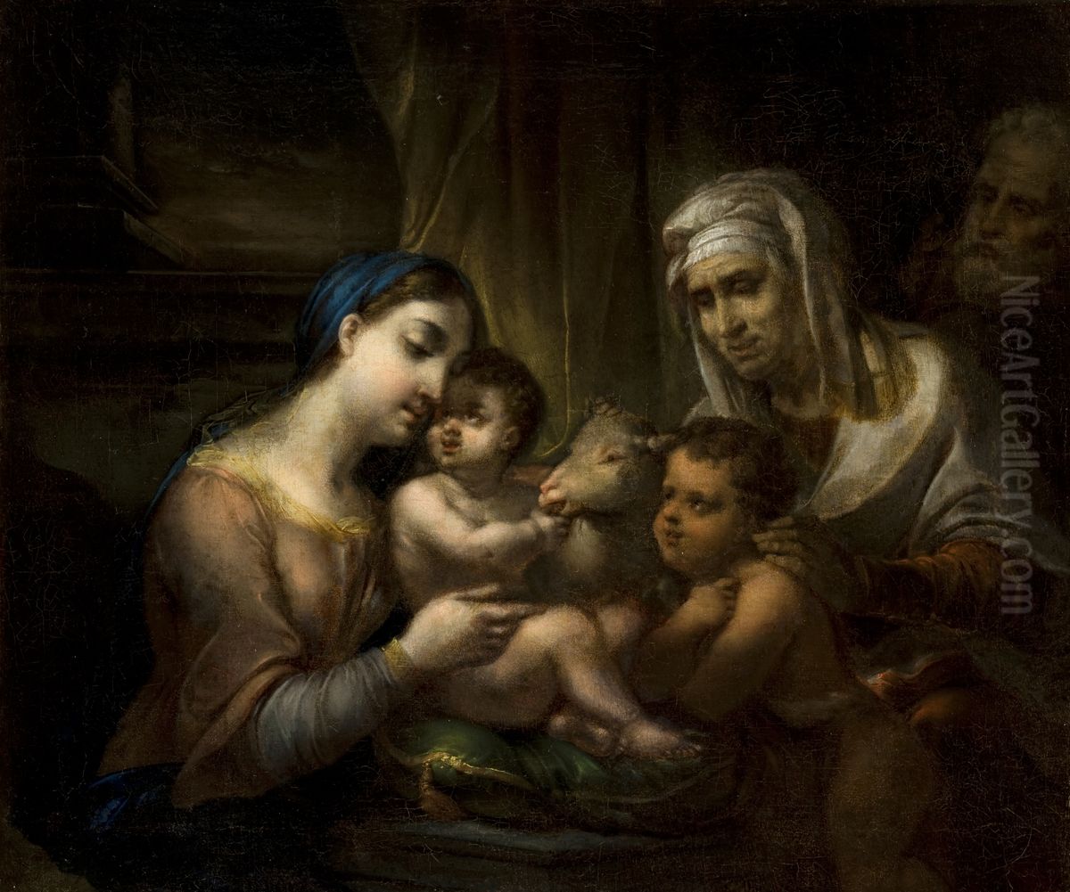 The Holy Family Oil Painting by Rafal Hadziewicz