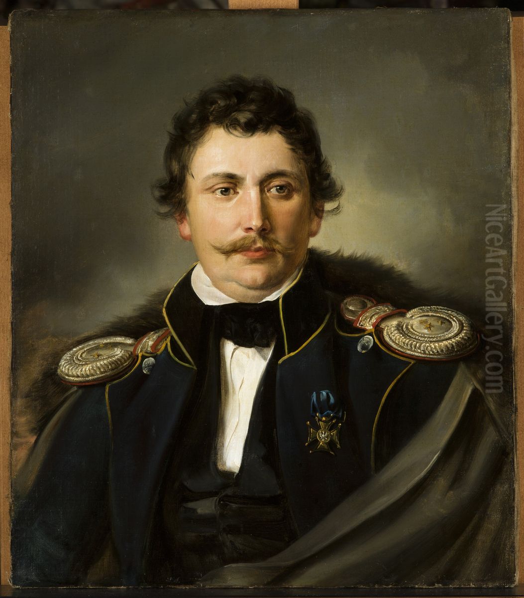 Portrait of Jozef Patelski Oil Painting by Jan Nepomucen Glowacki