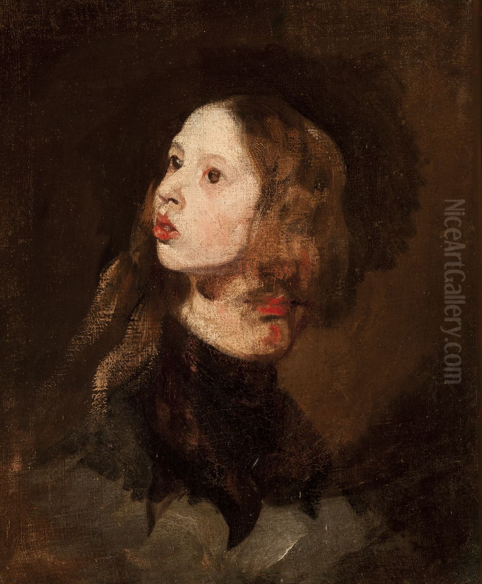 Portrait of Maria Michalowska Oil Painting by Piotr Michalowski