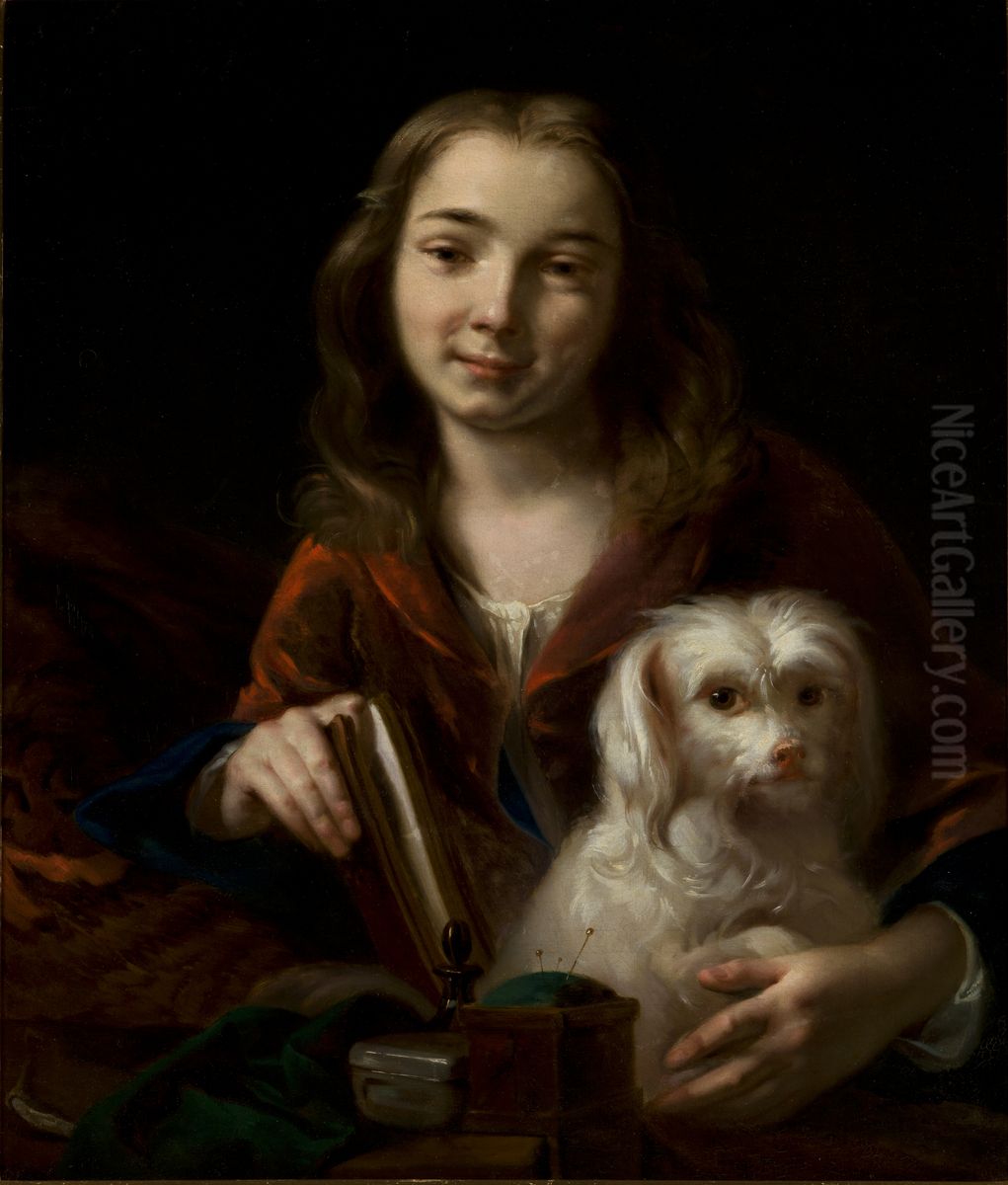 Portrait of Stefania Jaronska  nee Glowacka Oil Painting by Rafal Hadziewicz