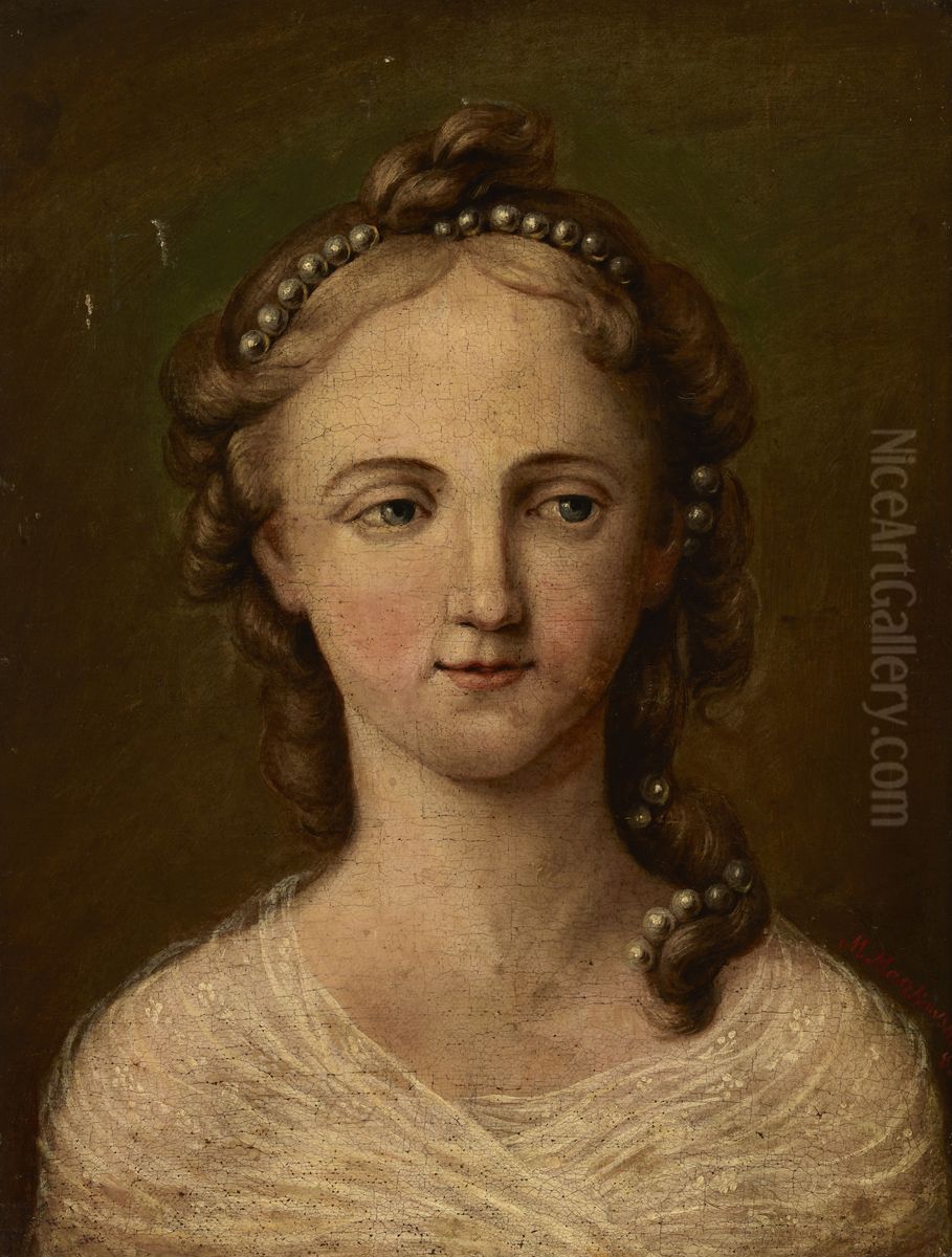 Portrait of Sister Fryderyka Maszkowska Oil Painting by Marceli Maszkowski