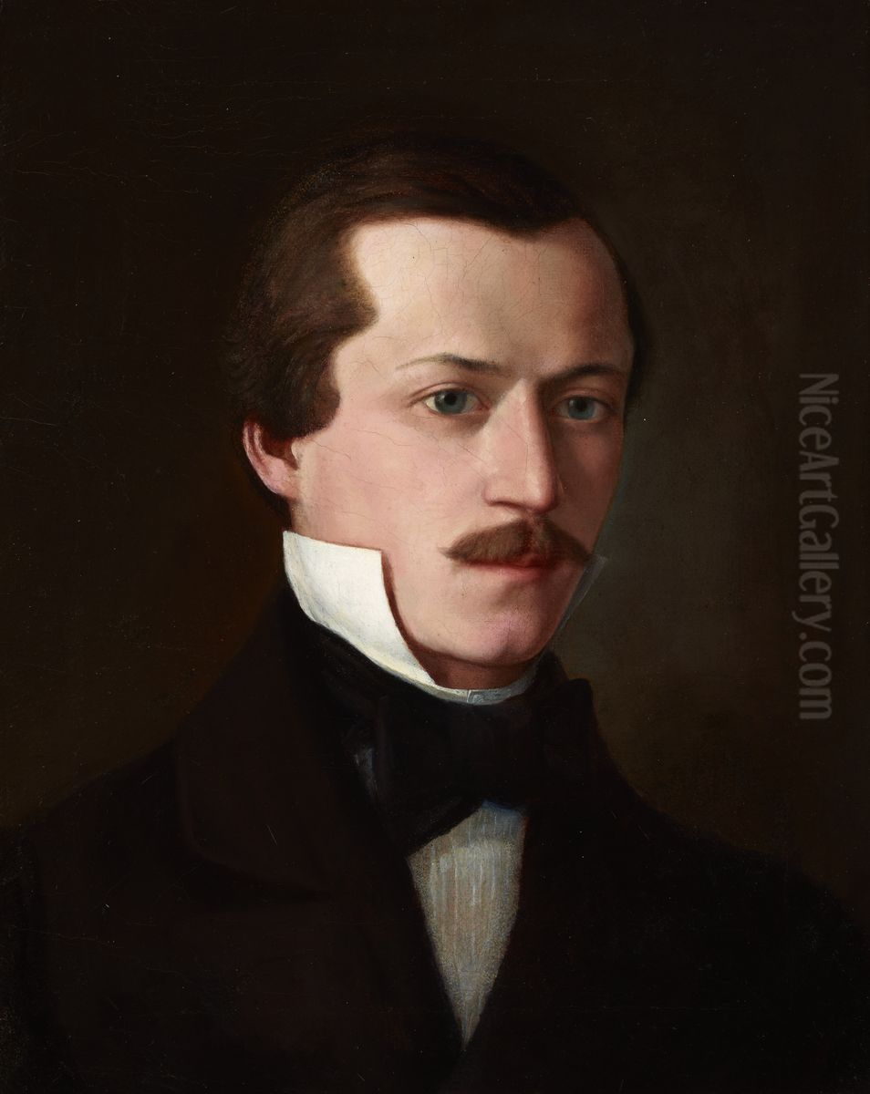 Portret Adolfa Pollera Oil Painting by Andrzej Grabowski