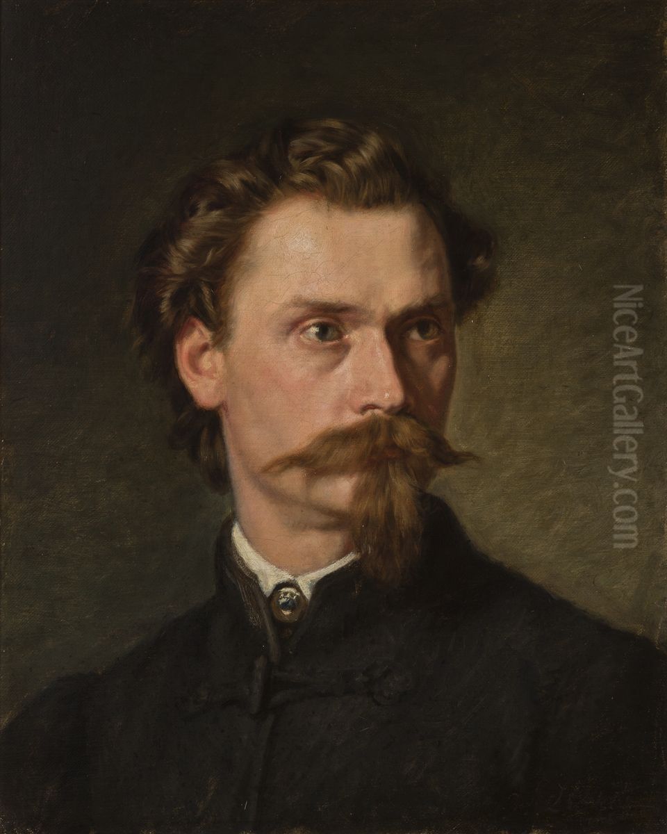 Portrait of Jozef Jaroszynski Oil Painting by Leopold Loeffler