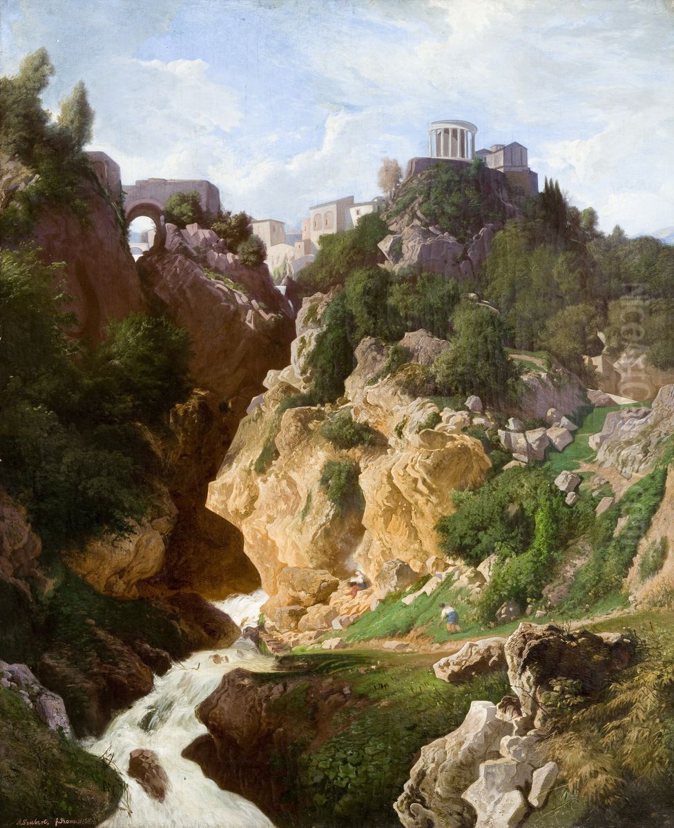 Temple of Vesta in Tivoli Oil Painting by Awit Szubert