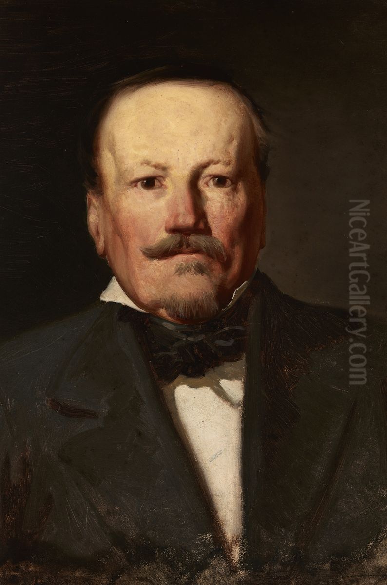 Portrait of a Man Oil Painting by Artur Grottger