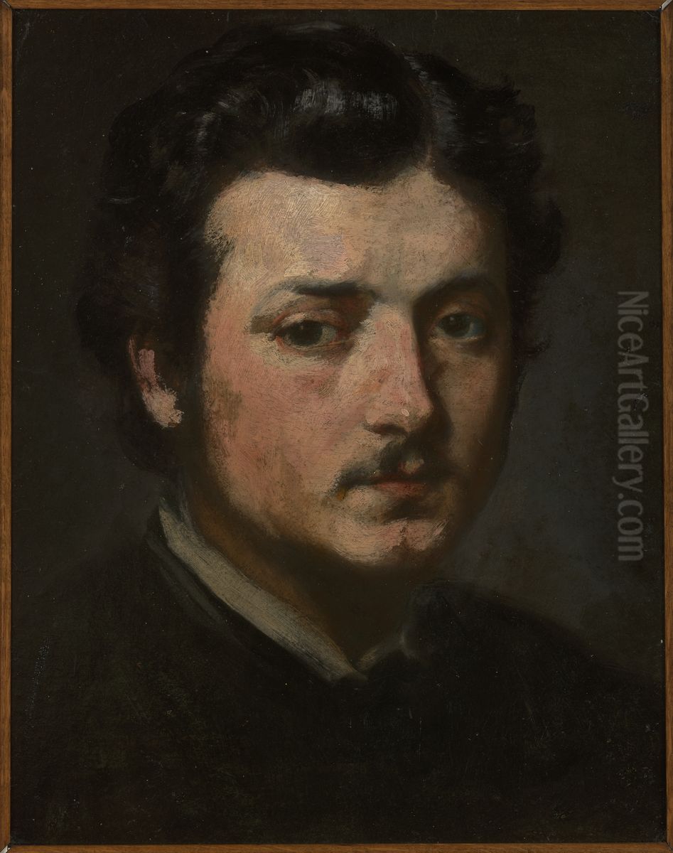 Self-Portrait Oil Painting by Andrzej Grabowski