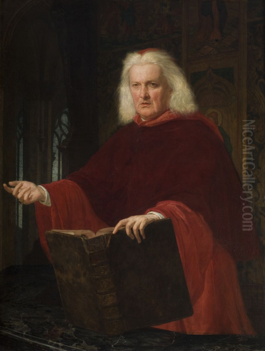 Cardinal Oil Painting by Henryk Rodakowski