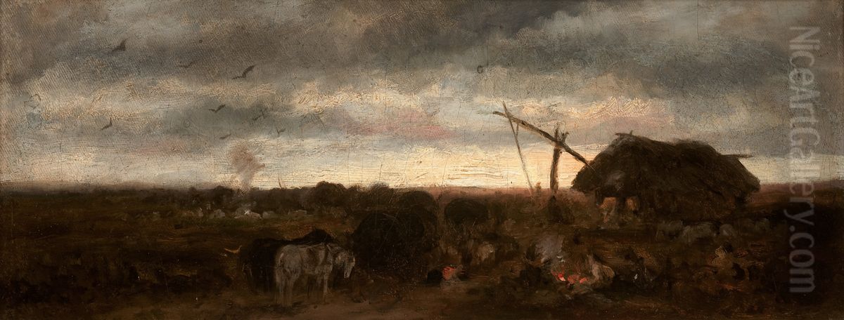 Gypsy Camp II Oil Painting by Maksymilian Gierymski