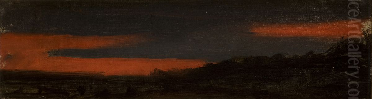 Sunset Oil Painting by Albert Chmielowski