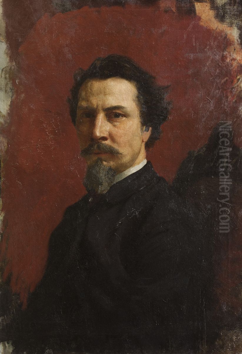 Self-Portrait Oil Painting by Henryk Siemiradzki