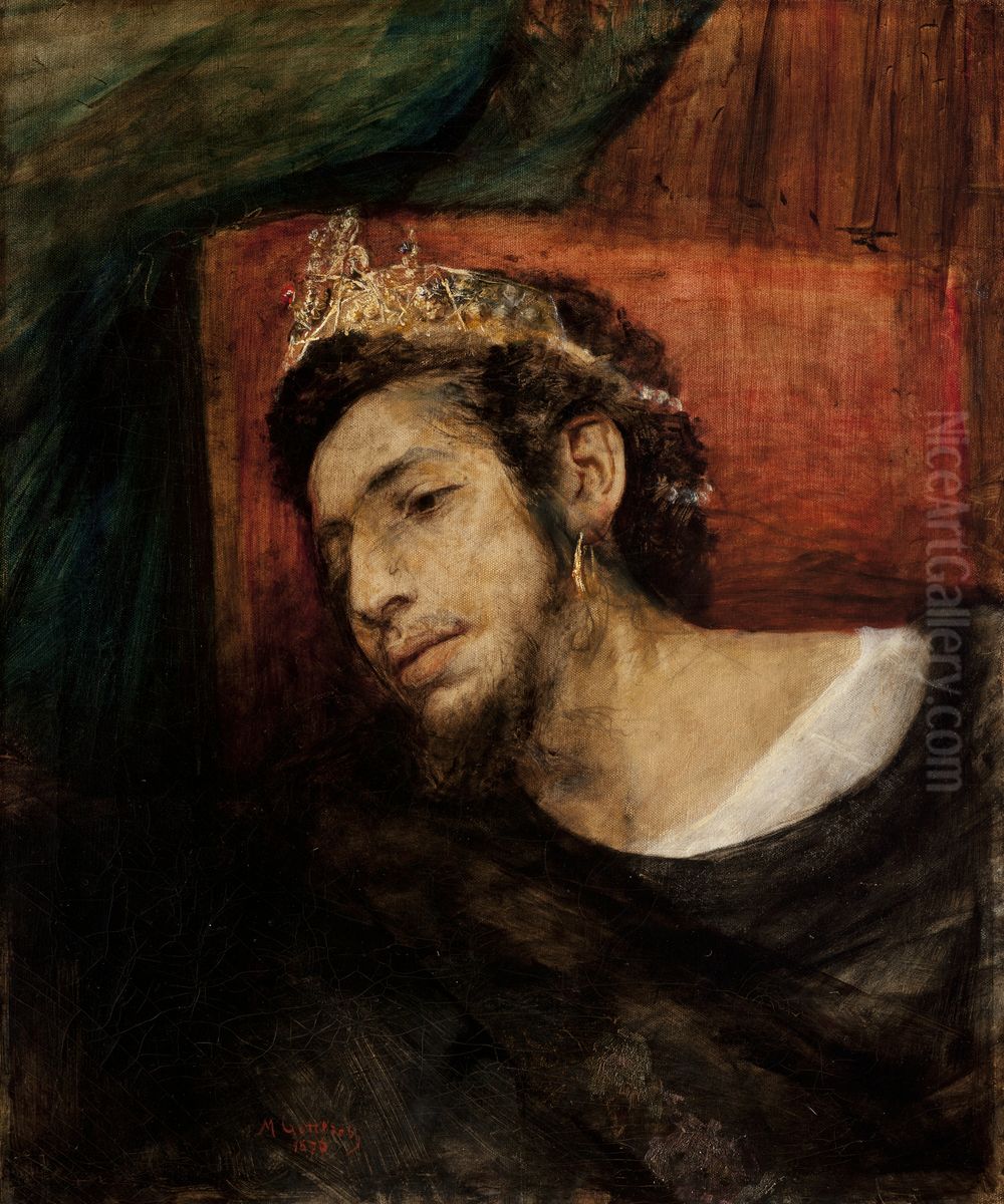 Ahasuerus Oil Painting by Maurycy Gottlieb