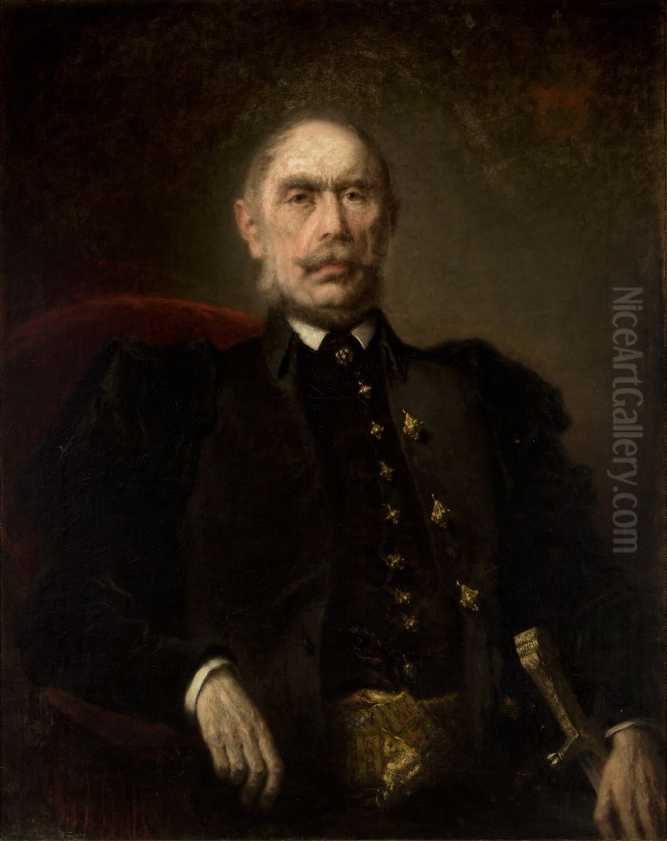 Portrait of Kazimierz Grocholski Oil Painting by Wilhelm Leopolski