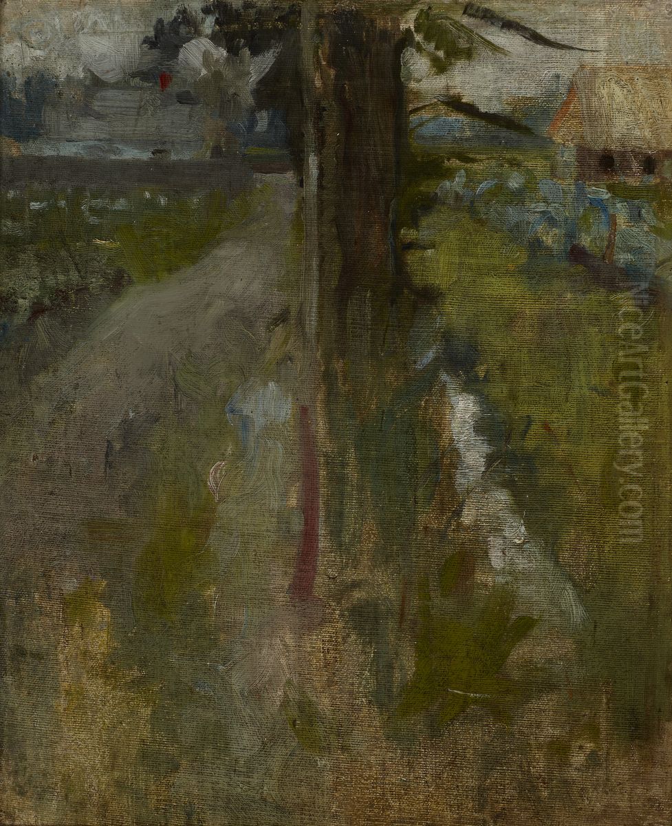 Landscape Motif Oil Painting by Olga Boznanska