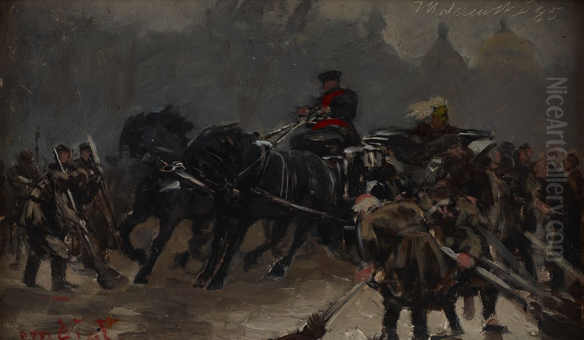 There Comes the Tsar Oil Painting by Jacek Malczewski