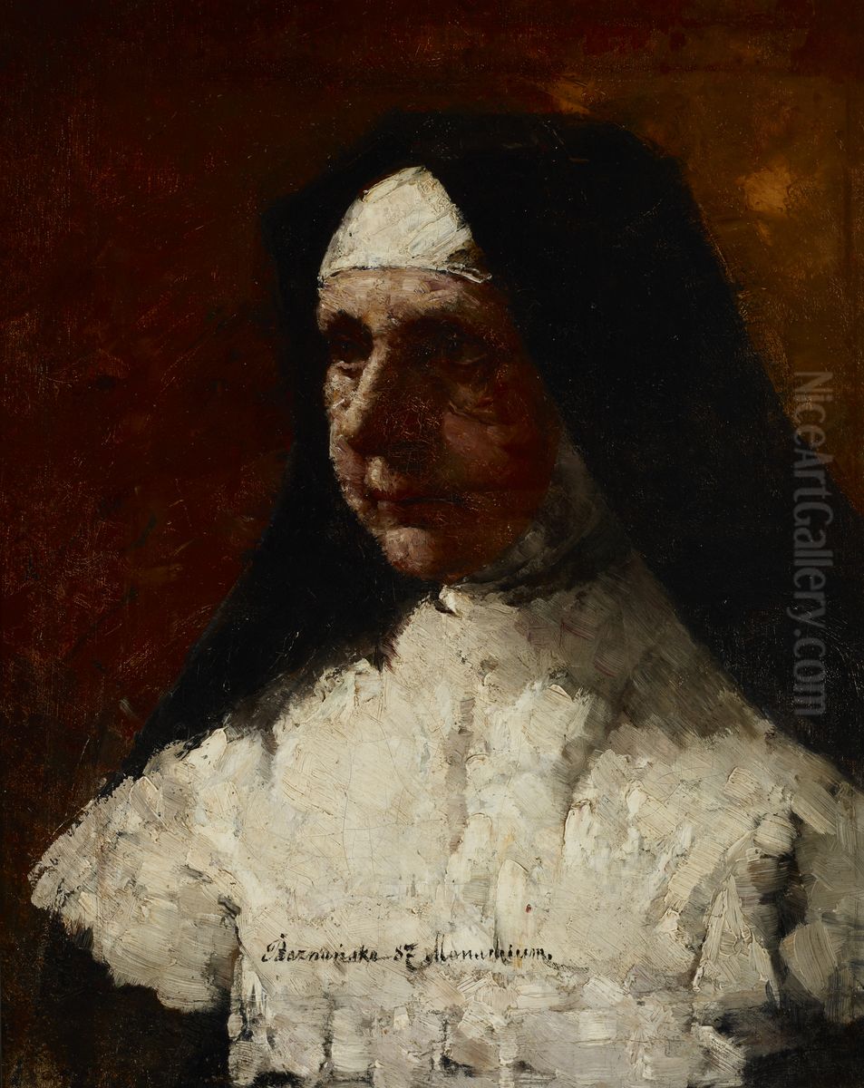 Study of a Nun Oil Painting by Olga Boznanska