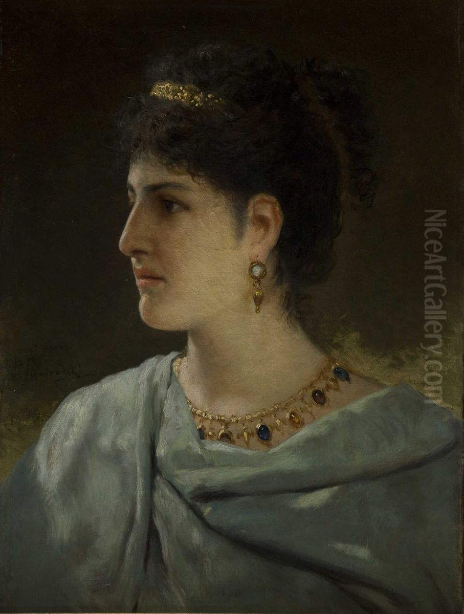 Roman Woman Oil Painting by Henryk Siemiradzki