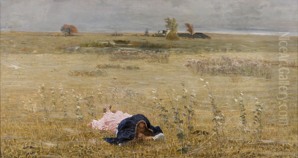 In Autumn Oil Painting by Jacek Malczewski