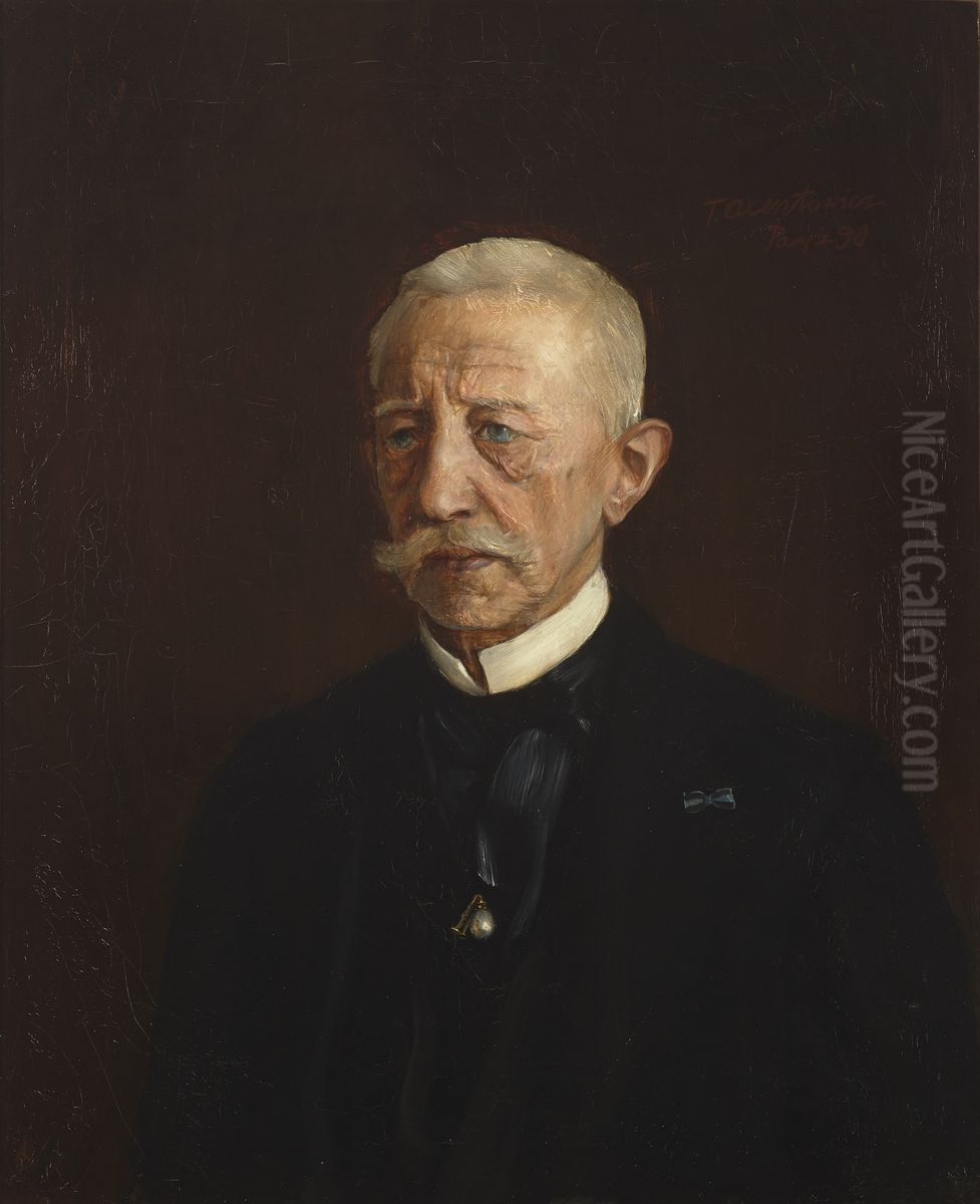 Portrait of Wiktor Oslawski Oil Painting by Teodor Axentowicz