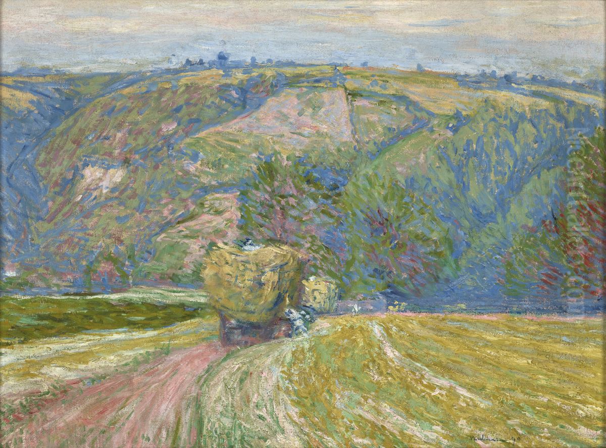 Cart with Hay Oil Painting by Jozef Pankiewicz