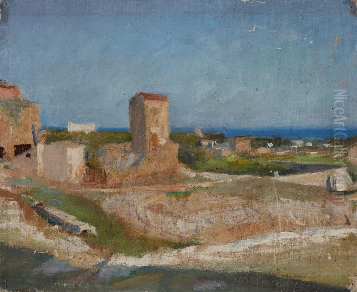 Syracuse (The Greek Theatre) Oil Painting by Jan Ciaglinski